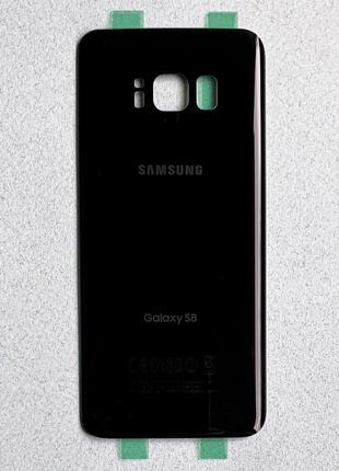 Задняя крышка для Galaxy S8 Black чёрного цвета на замену (рем...