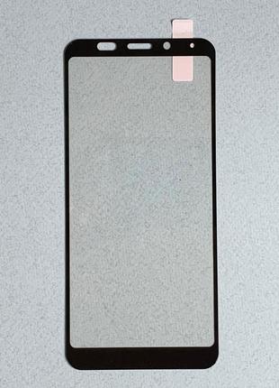 Защитное стекло для Xiaomi Redmi 5 Plus с рамкой чёрного цвета...