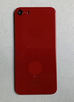 Задняя крышка для iPhone 8 Red красного цвета на замену стекло...