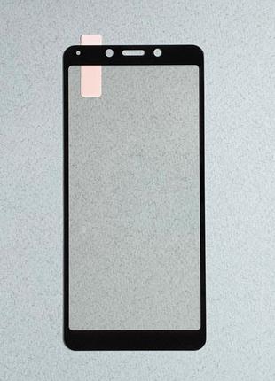 Защитное стекло 9H для Xiaomi Redmi 6A с рамкой чёрного цвета ...