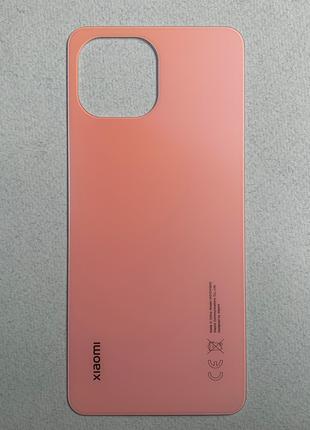 Задняя крышка для Xiaomi Mi 11 Lite Peach Pink на замену розовая