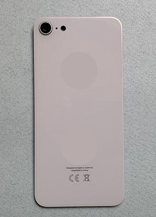 Задняя крышка для iPhone 8 Silver белого цвета на замену стекл...