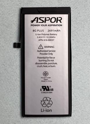 АКБ для iPhone 8 Plus аккумуляторная батарея Aspor 2700 mAh