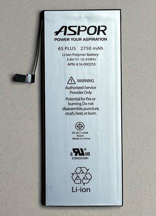 АКБ для iPhone 6s Plus аккумуляторная батарея Aspor 2750 mAh