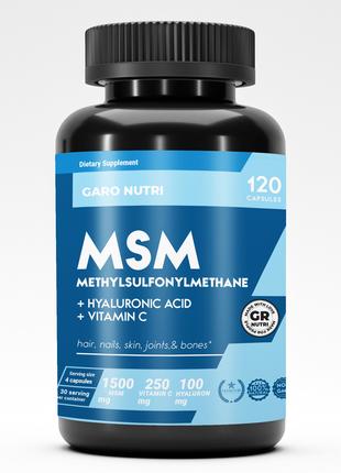 Метилсульфонилметан MSM Premium + Гиалуроновая кислота 1850 мг...