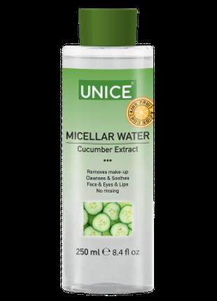 Мицеллярная вода с экстрактом огурца 250 мл Unice