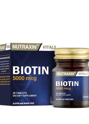 БАД Биотин 5000 мкг витамин красоты питание для волос ногтей к...