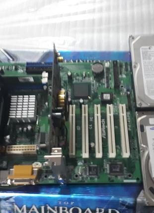 Плата Socket478/Celeron/RAM256Mb/HDD40Gb+80Gb/GeForceMX440+рамка