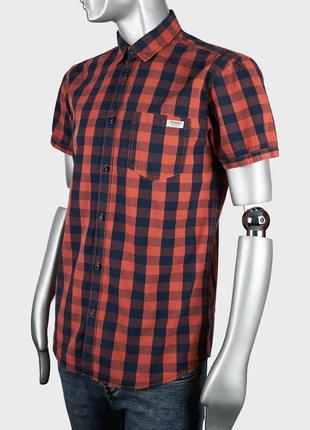 Jack & jones чоловіча трендова червона теніска в клітку