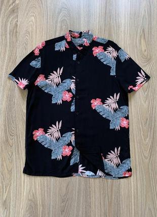 Мужская  рубашка гавайка с цветочным принтом primark
