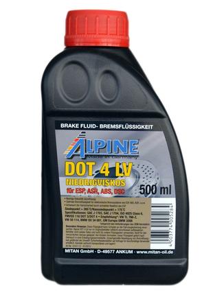 Тормозная жидкость ALPINE Brake Fluid DOT 4 LV Class 6 (0,5 л.)