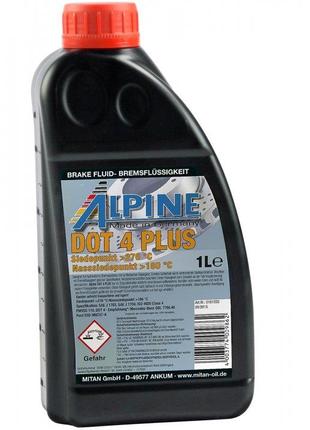 Тормозная жидкость ALPINE Brake Fluid DOT 4+ (0,5 л.)
