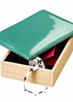 Декоративна скринька Melinera з дерева з керамічною кришкою. Німе