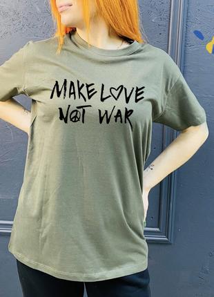 Футболка Патріотична з Принтом Make Love Not War