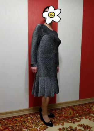Платье женское сукня люрексовое черное размер 50