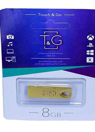Флеш USB 8GB 117 золото Metal ТМ TG