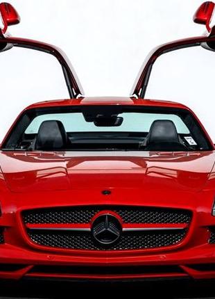 Тест драйв на Mercedes Benz SLS AMG красный