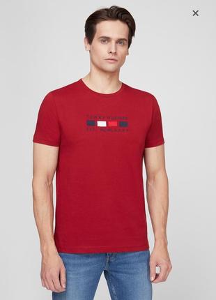 Tommy hilfiger мужская красная футболка