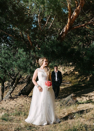 Весільна сукня колір айворі/ свадебное платье айвори