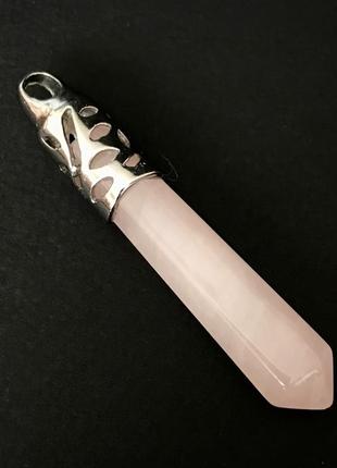 Підвіска/кулон у ельфійське стилі з рожевим кварцом