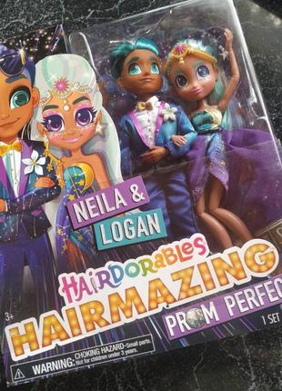 Хэрдораблс Нейла и Логан Hairdorables Hairmazing Neila and Logan