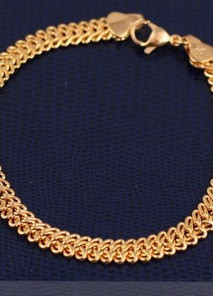 Браслет Xuping Jewelry двойной питон 19 см 7 мм золотистый