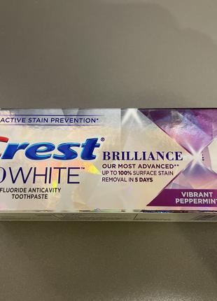 Зубная паста отбеливающая, Crest 3D White Brilliance Pepermint...