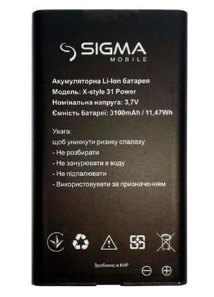Акумулятор (АКБ, батарея) Sigma X-style 31 Power 3100mAh