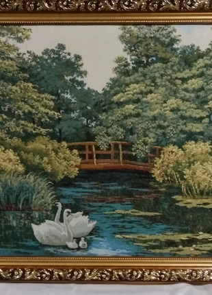Картина гобелен "Озеро"