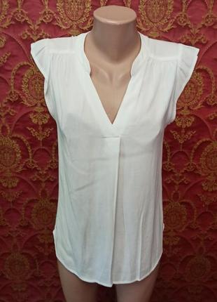 Базовая белая блуза из вискозы