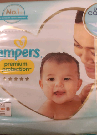 Памперси підгузки дитячі номер 2 pampers premium protection