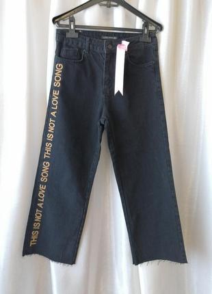 Неймовірно стильні круті тренди джинси кюлоти з написами вишив...