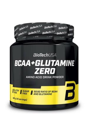 Амінокислота BCAA BioTech BCAA+Glutamine Zero, 480 грам Апельсин