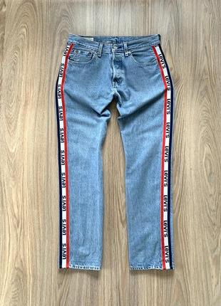 Мужские винтажные джинсы с лампасами levis premium 501 st