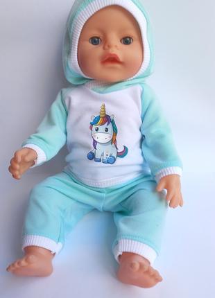 Одяг для ляльки Бебі Борн 40-43 см / Baby Born набір м'ятний з...