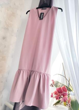 Платье по фигуре клеш юбка розовое boohoo распродажа