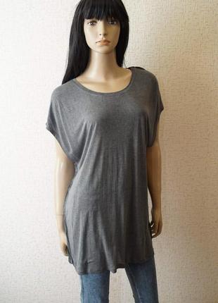 Женская удлиненная футболка diesel серого цвета