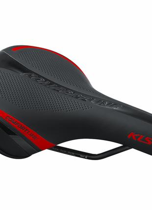 Седло велосипедное KLS Comfortline 017 чёрное с красным