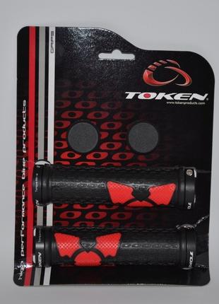 Грипсы Token - TK988XG, черный-красный