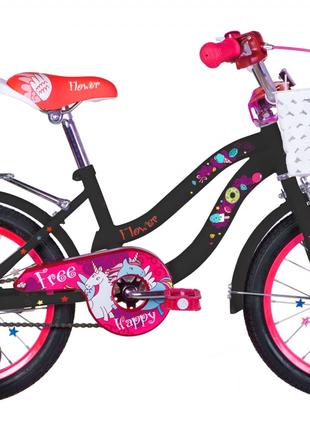 Велосипед Formula - Flower (2021) 16" черный с розовым