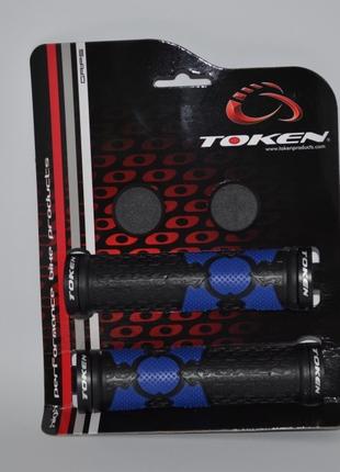 Грипсы Token - TK988XG, черный-синий