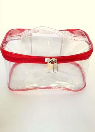 Прозрачная сумка косметичка из силиконовой пленки.
