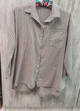 Рубашка оверсайз,летняя блузка хлопок
