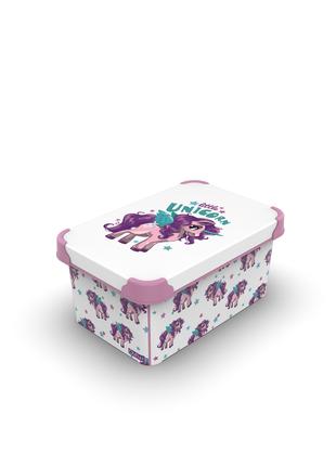 Контейнер Qutu Style Box Unicorn, 5 л