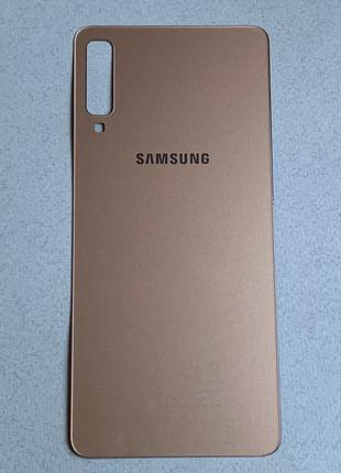 Задняя крышка для Galaxy A7 2018 Gold золотого цвета