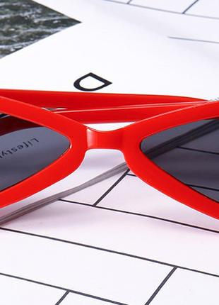 Треугольные стильные очки солнцезащитные Красный