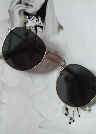 Солнцезащитные ретро очки Серый в серебре