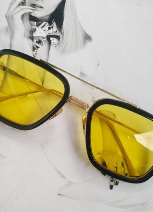 Солнцезащитные очки Тони Старка Жёлтый в золоте (096576)