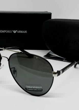 Emporio armani окуляри краплі чоловічі сонцезахисні чорні з ср...