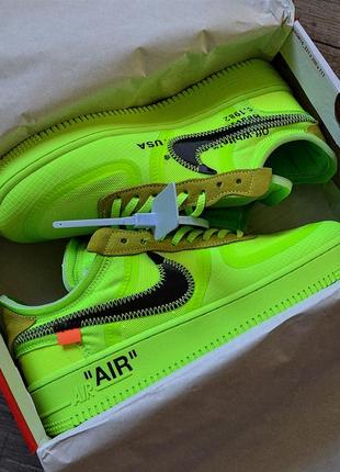 Якісні, чоловічі кросівки off-white × nike air force 1 volt / ...